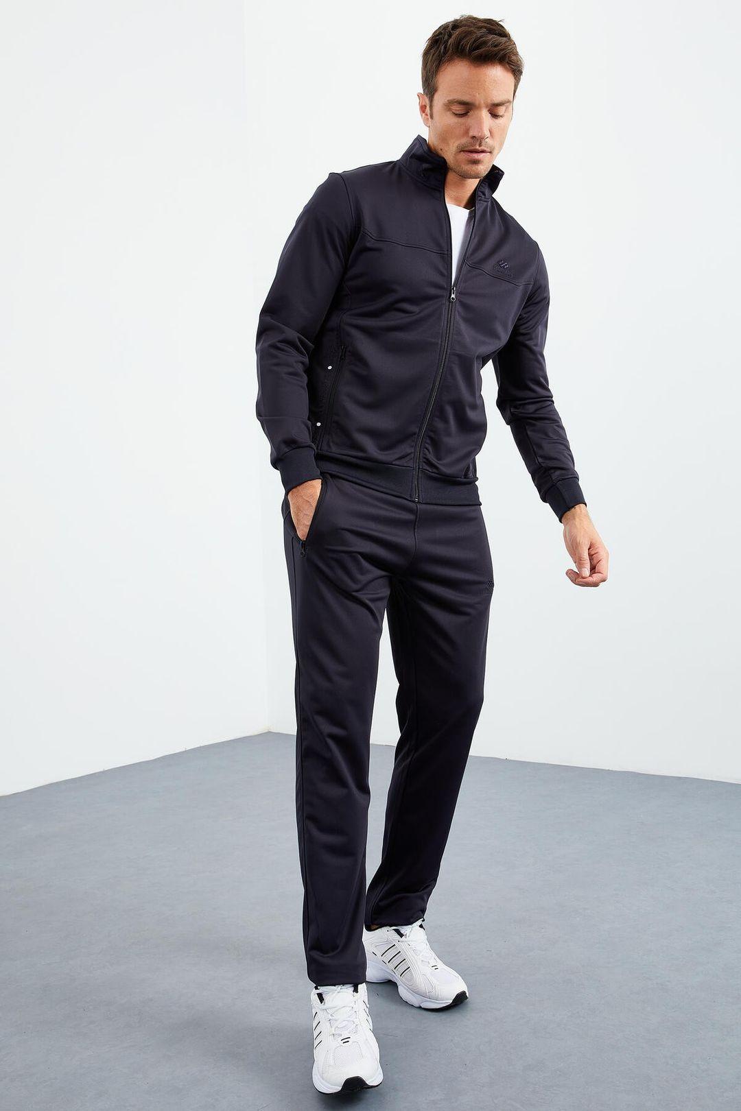 Herren Scuba Strick Aktives Set mit Reißverschlusskragen