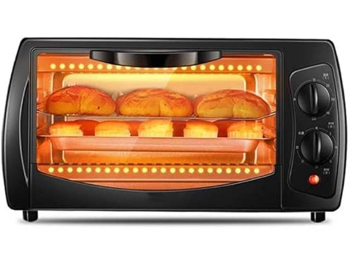RKYRRKI 10L Mini-Toaster-Ofen ， Aufsatz-Konvektionsofen Edelstahl Home Kitchen Multifunktions-Aufsatzofen Nützlich