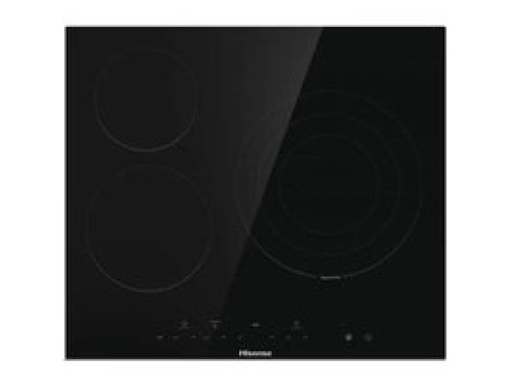 Hisense Table de cuisson vitrocéramique 60cm 3 feux 5700w noir - E6332BSCE