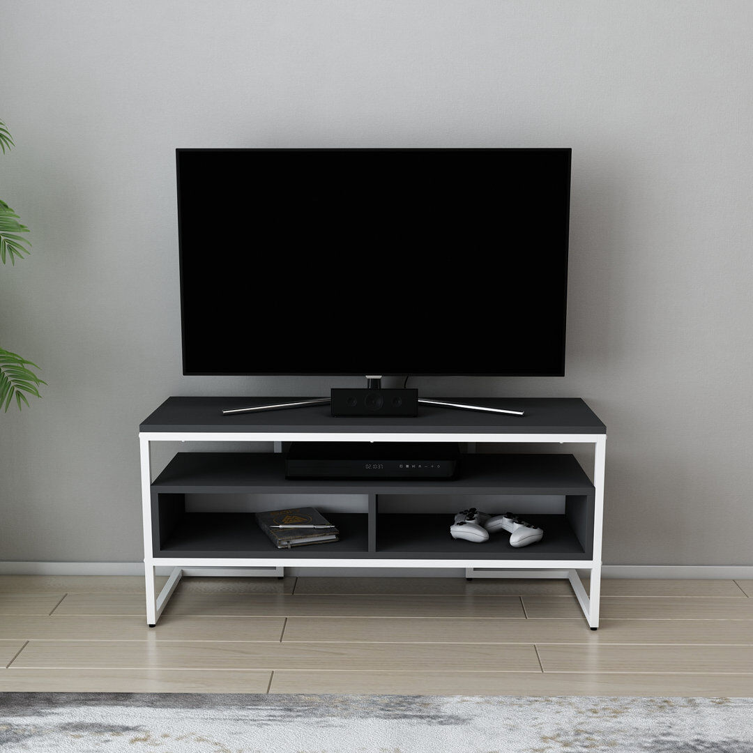 Etta Avenue Bedelia TV Stand for TVs up to 48" White/Anthracite 48"
