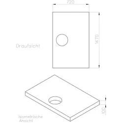 Neuesbad Wannenträger für Hoesch Muna 1500x750x15 SD24246