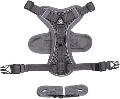 Uplift Picks Adjustable Reflective Cat Harness And Leash Set gray m