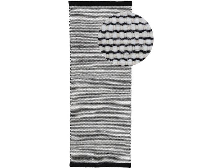 Wollteppich CARPETFINE Mona, auch als Läufer , schwarz, B:75cm H:5mm L:300cm, Wolle, Teppiche, Wollteppich, 80% Wolle, Wendeteppich aus Wolle/Baumwolle, Wohnzimmer