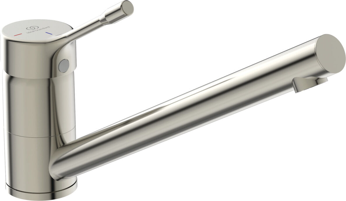Ideal Standard robinet de cuisine BC292GN BlueStart, saillie 230 mm, aspect acier inoxydable