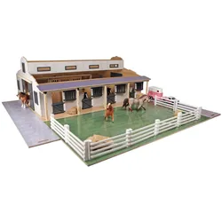 Kids Globe Farming Pferdestall mit 7 Boxen und Weide