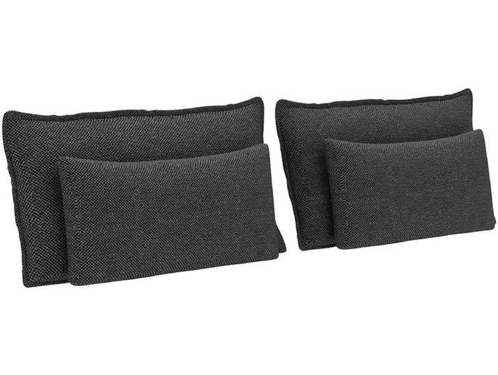 Set 4 Kissen MISTRAL 30x65cm anthrazit unifarben