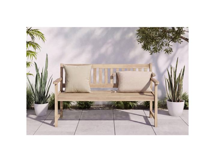 Ambia Garden Gartenbank, Akaziefarben, Holz, Akazie, teilmassiv, 120x89x55 cm, FSC 100%, mit Rückenlehne, Gartenmöbel, Gartenbank