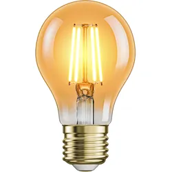 ledscom.de E27 LED Leuchtmittel, A60, extra warmweiß (2500 K), 4,2 W, 471lm, goldfarben