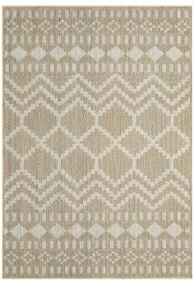 Terra by Obeetee Harvest Diamond Beige Rug