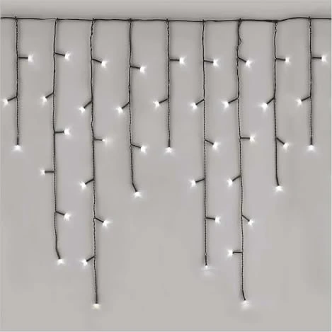EMOS LED-Weihnachtseiszapfen, 10 m, innen und außen, kaltweiß, Programme