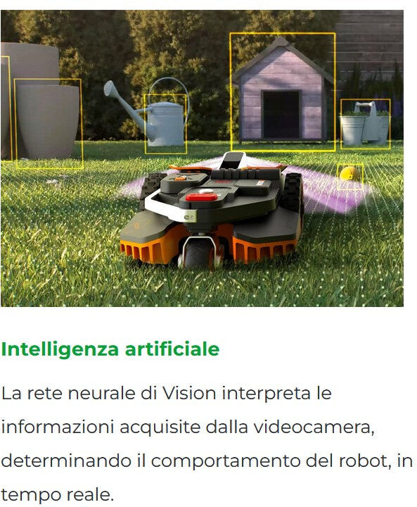 Worx WR206E Landroid Robot tagliaerba Vision senza filo perimetrale , 600 MQ