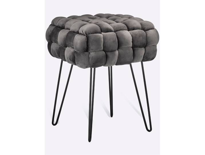 Hocker, grau, B:37cm H:45cm T:37cm, Hocker, Hocker