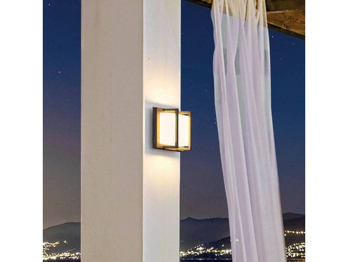 Wandlamp buiten Ice Cubic, messing / goud, Messing