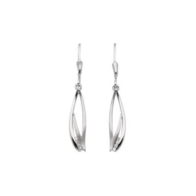 Paar Ohrhänger ADELIA´S "Damen Silberschmuck", silber, Ohrringe, Damen, Damen, Silber 925 (Sterlingsilber), 925 Sterling Silber mit Zirkonia Silberschmuck für Damen