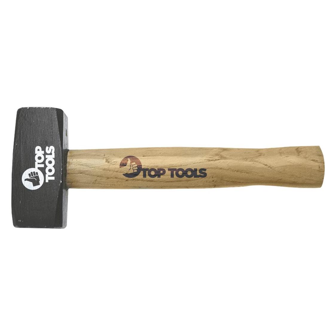 TOP Steinhammer mit Holzstiel 1,25 kg (02A012) (1250 g) (02A012)