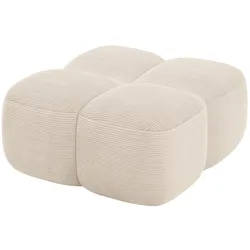 POUF Miko-Puf 90x90x45 cm Beige Cord Modular Sitzhocker