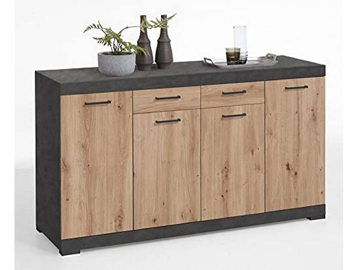 FMD 4020-404 Kommode Sideboard Bristol B/H/T Ca. 160x90x50 cm in Matera/Eiche Artisan
