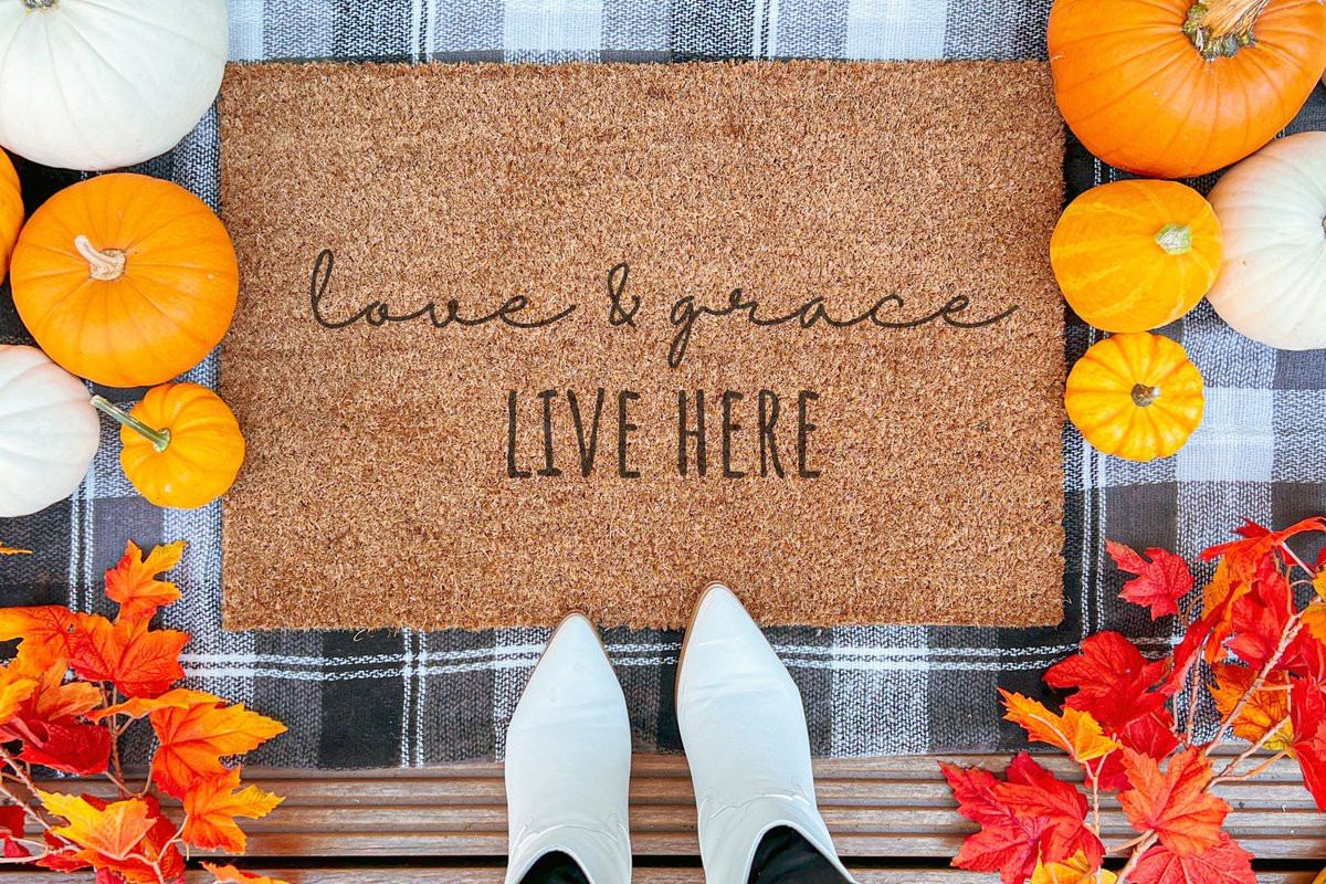 Laser Point Ingangsmat Love And Grace Live Here 90 x 60 cm