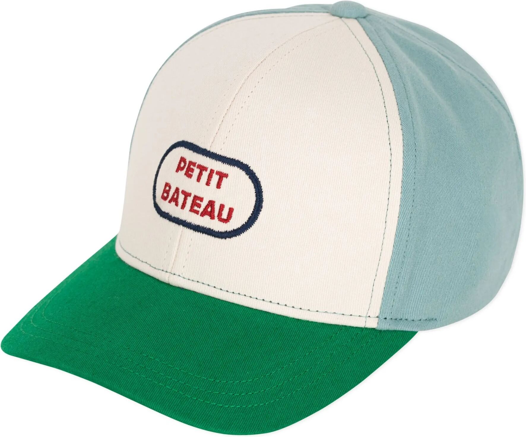 Petit Bateau Casquette Bicolore Vert 10/12 ans