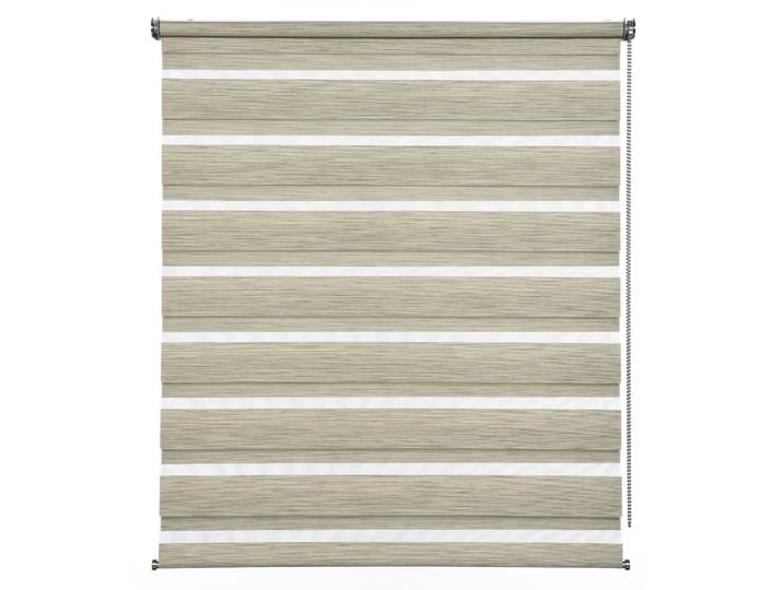 Doppelrollo GARDINIA de luxe , braun (cappuccino), B:50cm H:180cm, Polyester, Rollos, Doppelrollo, hochwertiges Gesamtkonzept mit silbernen Metallkomponenten