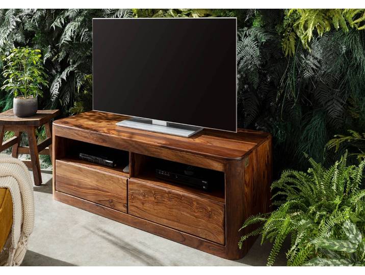 TV-Board Sheesham 128x50x49 walnuss gewachst TORONTO #207