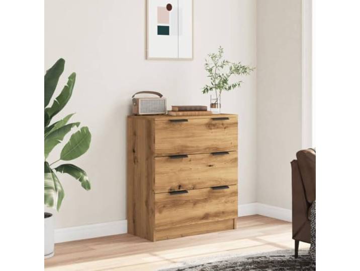 KTHLBRH Sideboard Eiche Handwerk 60 x 30 x 70 cm Spanplatte Großer Stauraum, robuste Platte, einfache Reinigung, inklusive Wandbefestigung