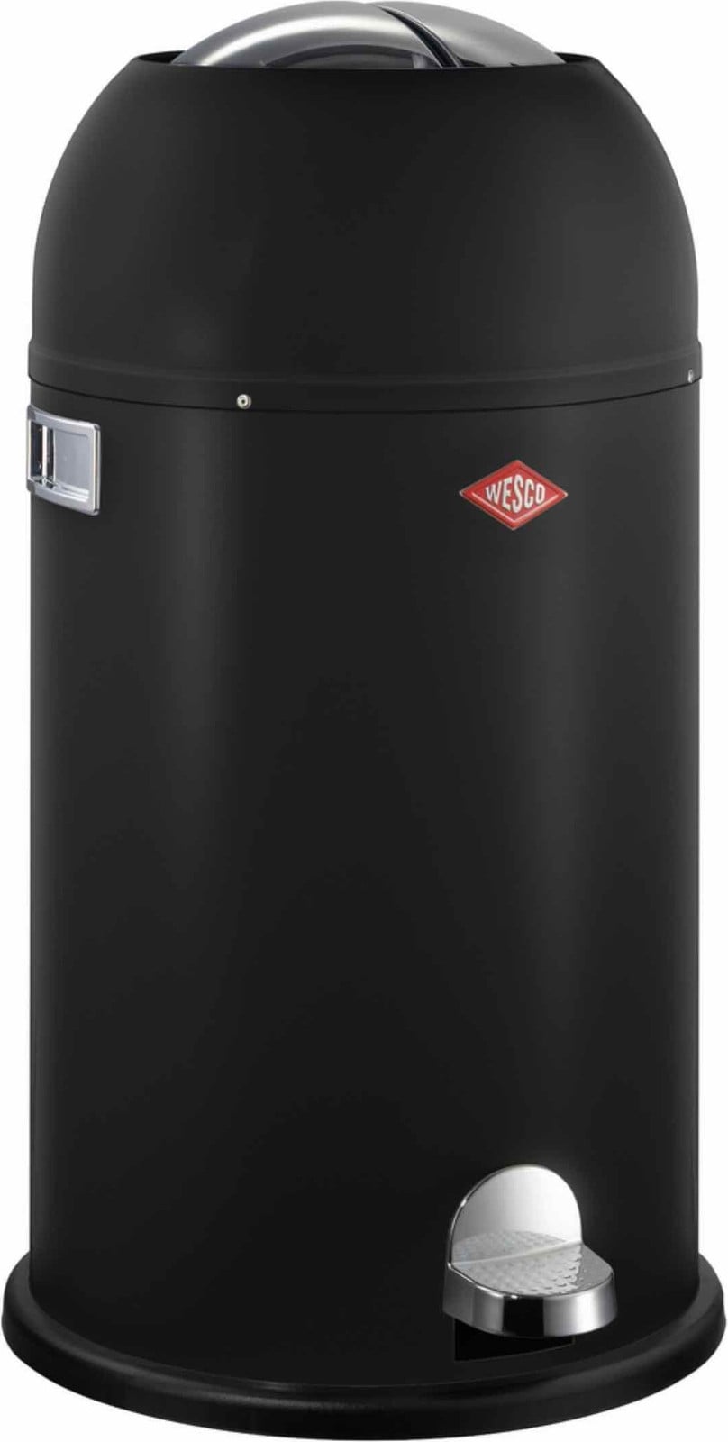 Wesco Kickmaster prullenbak, zwart mat