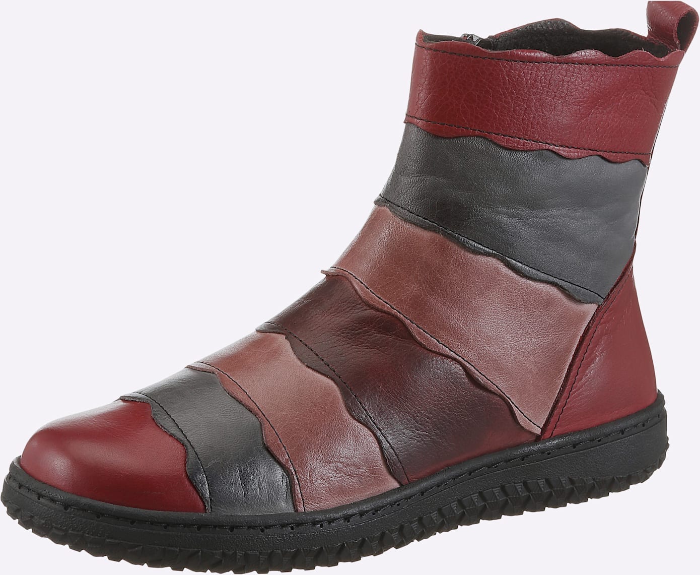 Stiefelette GEMINI, Damen, Gr. 37, rot, Glattleder, Schuhe Stiefelette rot 37