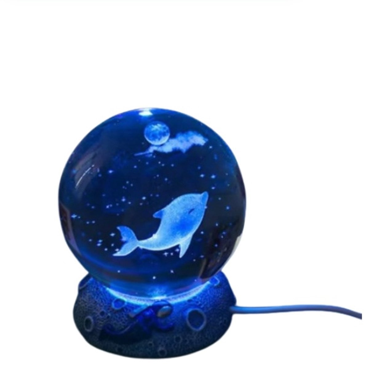 3D Kristallen Bol Kerstdecoratie 2025 met Sneeuw en Glazen Bol, 8 cm