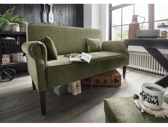 Tischsofa im Landhausstil - Modell TAVOLA in dunkelgrün – Montierte Lieferung – 3%-Vorkasse-Rabatt