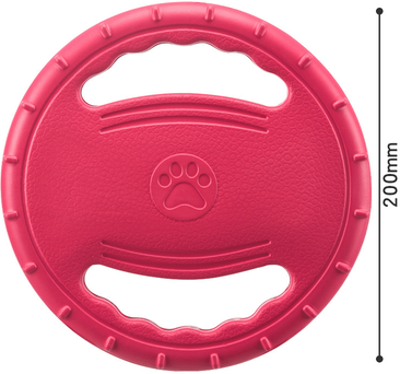 The Handy Homestead Steering Wheel Dog Frisbee Floating Fetch Toy For Interactive Training red