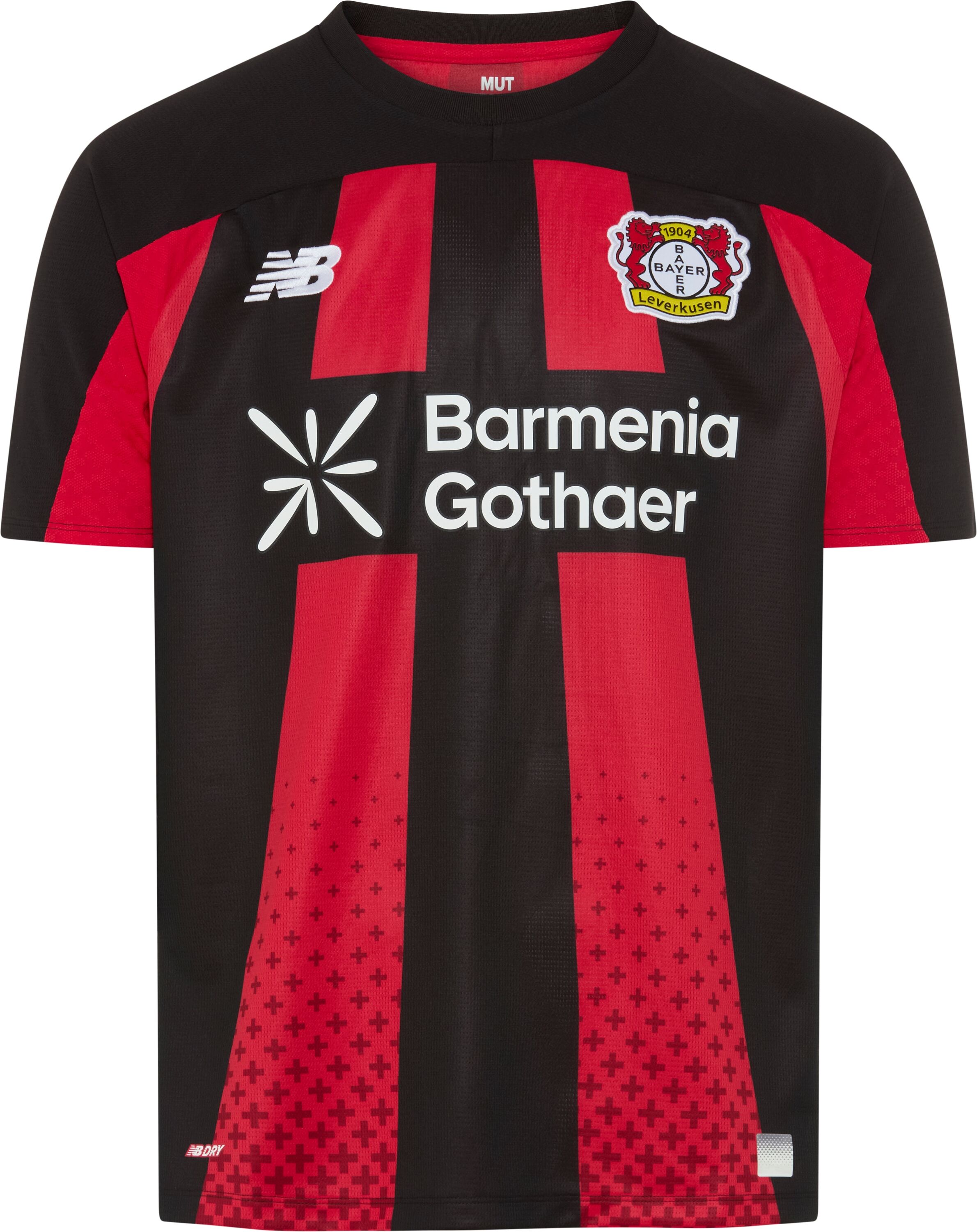 Fußballtrikot NEW BALANCE "Bayer 04 26/27 Home Short Slee", Gr. XXL, rot (home), Obermaterial: 100% Polyester, Trikots Fußballtrikot, atmungsaktives Material, schnell trocknendes Polyester