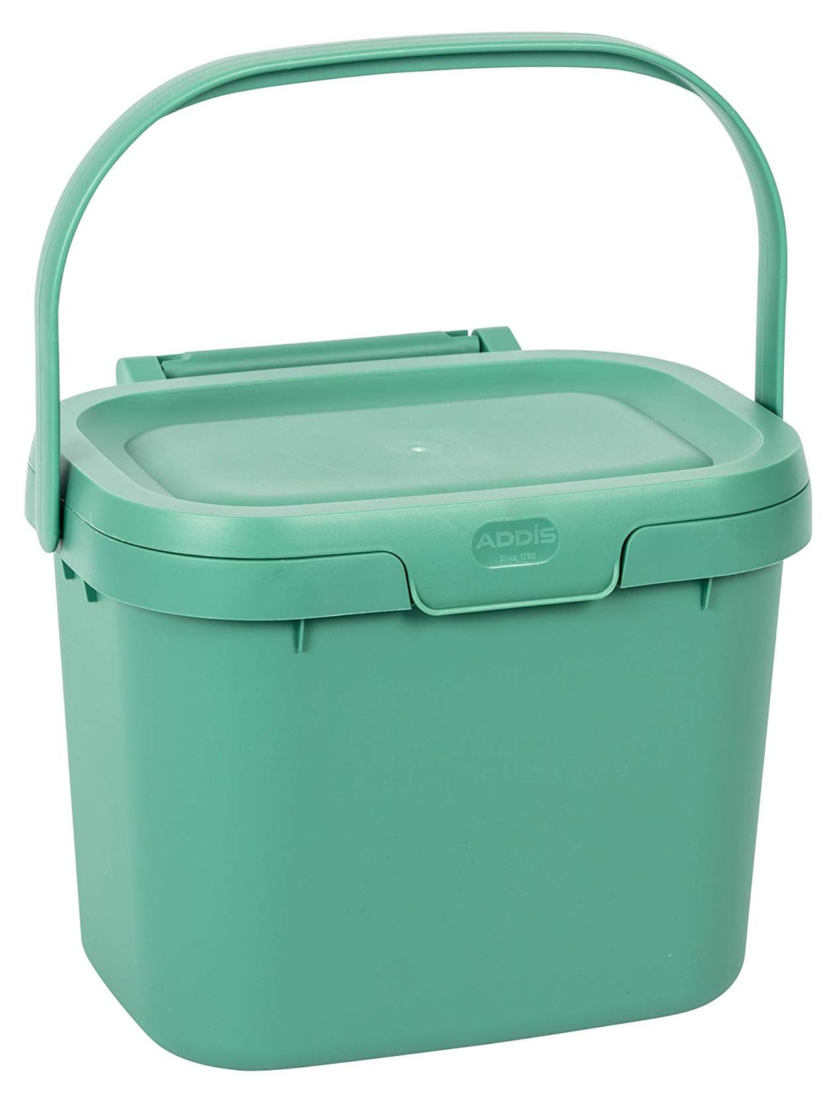 Addis 518534 Compostbak voor keukenafval, 4,5 liter, saliegroen