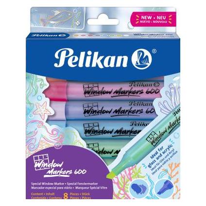 Pelikan 8 marqueurs pour fenêtre assortis (8x) (400205347)