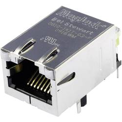 BEL Stewart Connectors MagJack 10/100Base-TX 5 Übertrager mit LEDs 08B0-1X1T-03-F Buchse, Einbau horizontal 10/100Base-TX Pole: 8P8C Vernickelt, Metall 1 St.