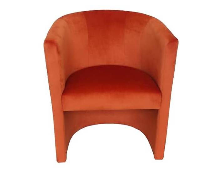 MartHome Cocktailsessel Club Tom Velour - Sessel für Wohnzimmer, Büro, Hotel - Sitzmöbel, Hotelmöbel Gepolsterter Stuhl Clubsessel Stuhl Loungesessel Cocktailsessel (Orange)