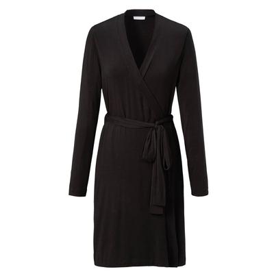 Morgenmantel SASSA "Damen Morgenmantel Casual Comfort", Damen, Gr. 40, schwarz, Viskose, Kleider