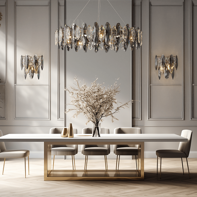 "Celestial   Luxury Crystal Chandelier   24"" / Warm White (3000k)   Bedroom Lighting   Living Room Lighting   Indoor Lighting   MOD LIGHTING"