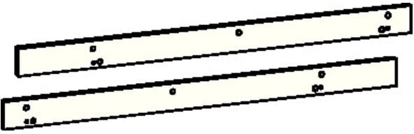 Jeu de plaques de montage Dorma Gleitsch. G-SR/BG blanc RAL 9016 ; dormakaba (64490011)