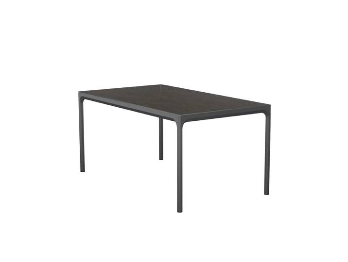 HOUE - FOUR Outdoor Tisch, 160 x 90 cm, dunkelgrau / graphit