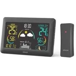 Sencor SWS 4900 Wetterstation schwarz / Farb-LCD / Funksensor, Wetterstation, Schwarz