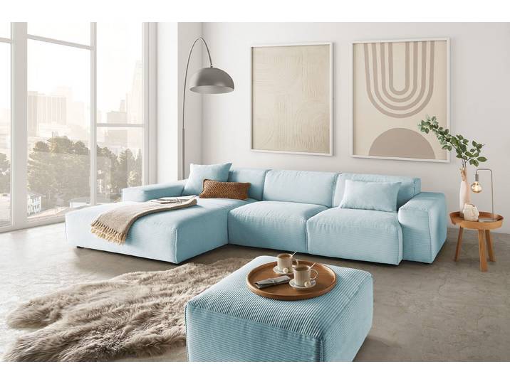 KAWOLA Ecksofa RANI L-Form Cord Sofa - Bequem & Modern - Wohnzimmer Couch, L-Couch Cord, verschiedene Farben, 299x189cm, rechts/links montierbar