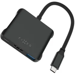 Fixed Quadry (USB-C, 5 Ports), Dockingstation + USB Hub, Schwarz