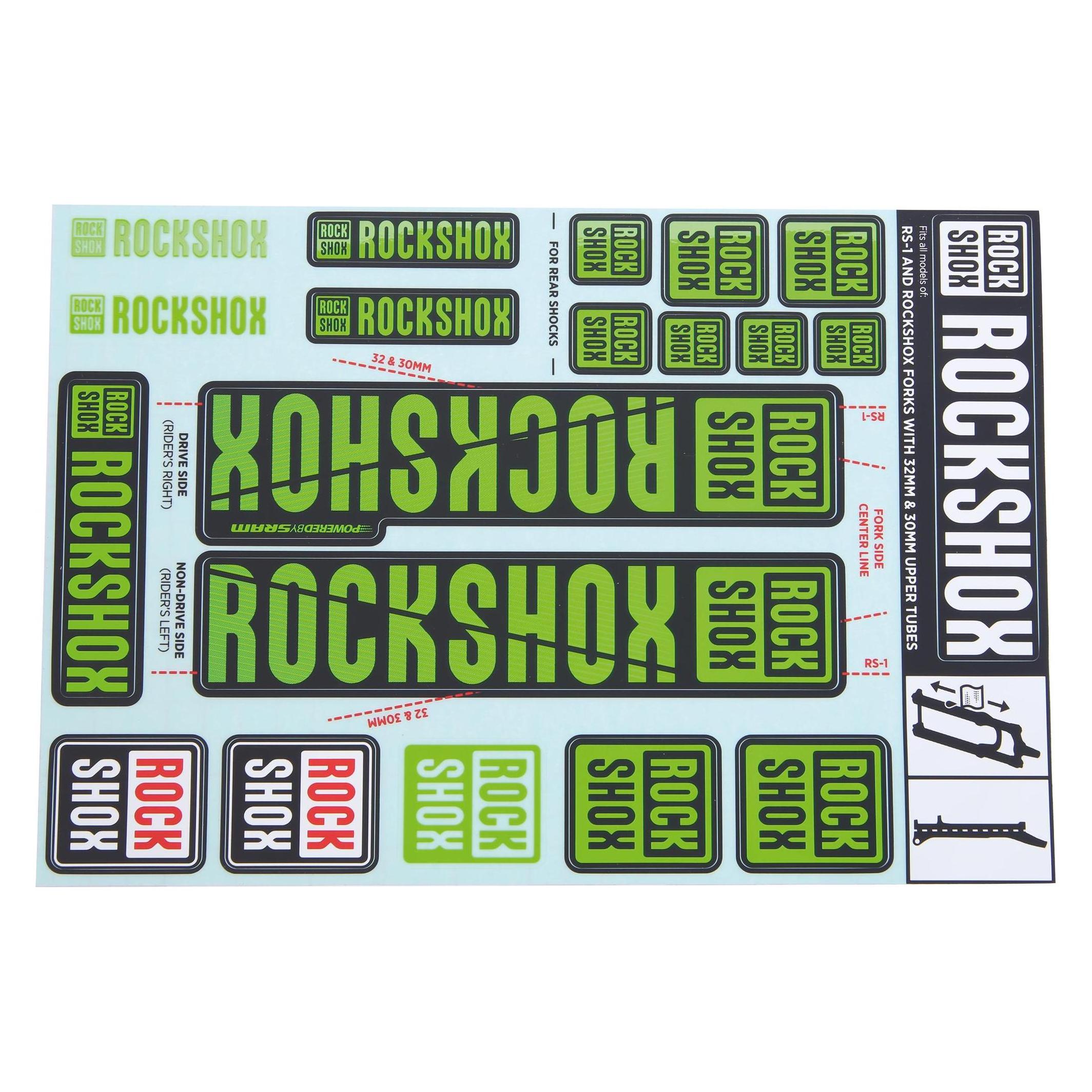 RockShox Aufkleberset für Gabel bis 2018 (104415)