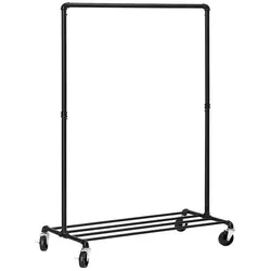 Songmics Rollgarderobe schwarz 100/49/163 cm schwarz, 100x163x49 cm