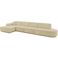 ECKSOFA Ottomane Links IREA-L3-v2 - 412x165x80 cm Beige