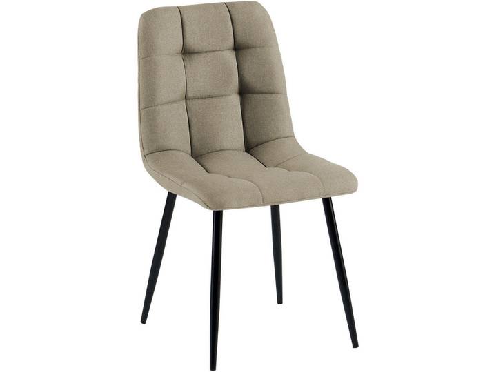 CLP Stuhl Stoff Taupe, Metall, 45x84x55 cm, Esszimmer, Stühle