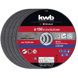 Einhell Winkelschleifer-Zubehör 5 Trennscheiben dünn 150x1,4 49711946
