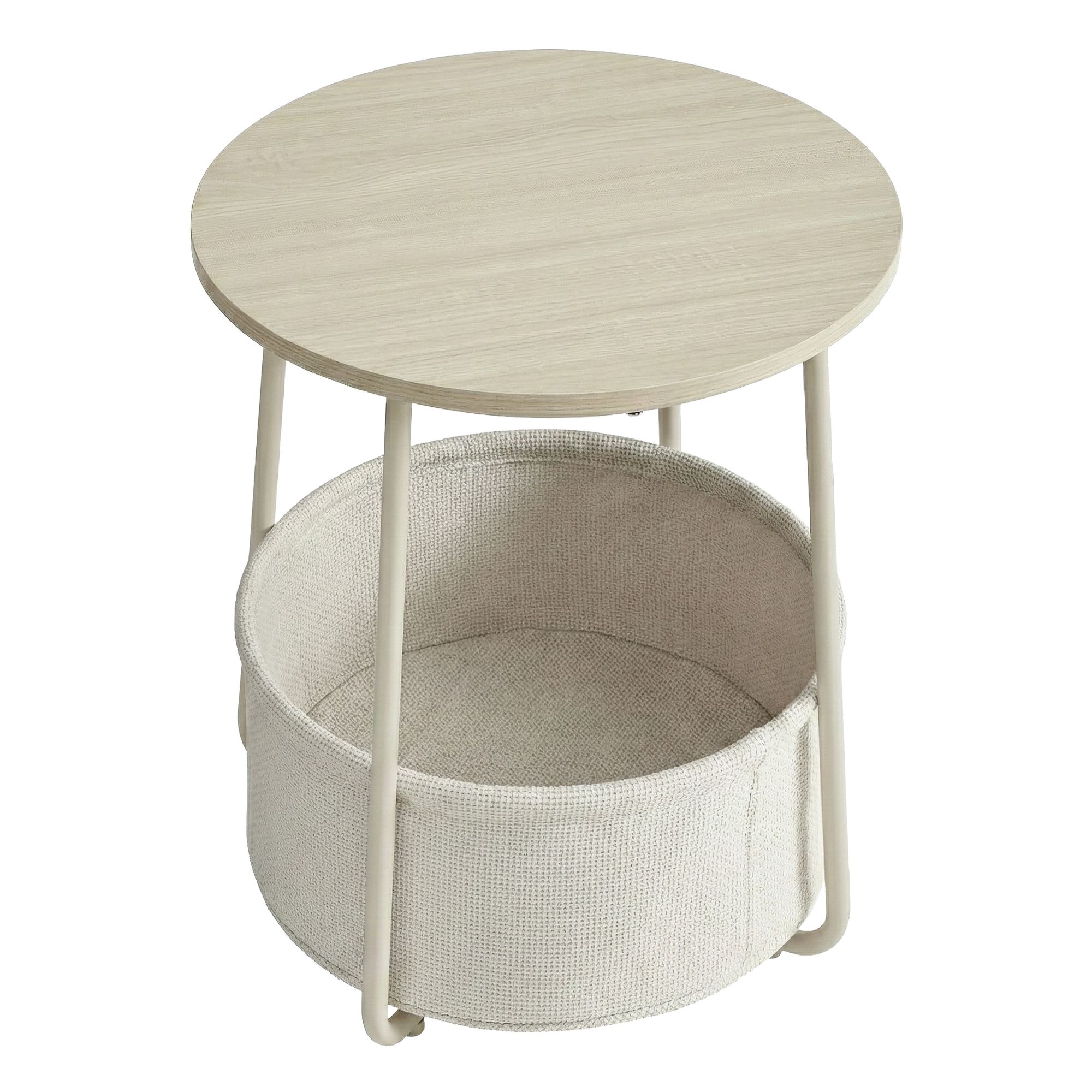 VASAGLE Beistelltisch rund, kleiner Tisch, Couchtisch klein LETB35223K67