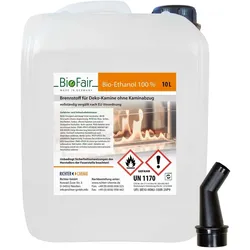 Bioethanol 100% im 10-Liter-Kanister für Ethanol-Kamine-1 x 10 Liter